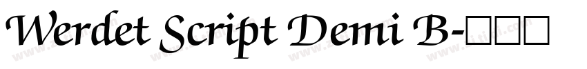 Werdet Script Demi B字体转换